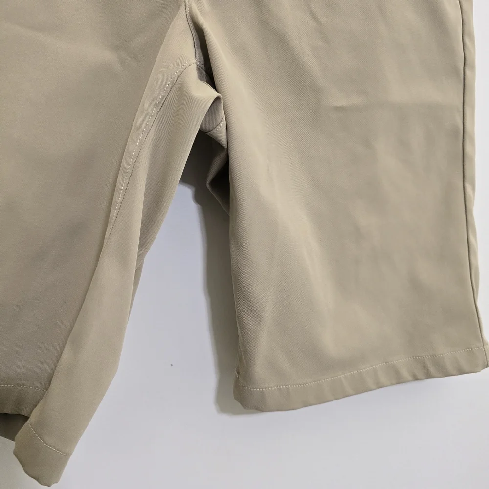 LANDS'‎ END men's size 31 Flat Front 11 Inch Uniform Shorts Zip Pocket  Khaki